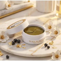 PETITFEE Hydrogel-Augenpads mit Schwarzer Perle & Gold 60 Stück