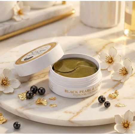 PETITFEE Hydrogel-Augenpads mit Schwarzer Perle & Gold 60 Stück