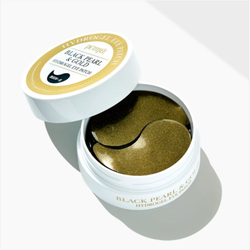 PETITFEE Hydrogel-Augenpads mit Schwarzer Perle & Gold 60 Stück